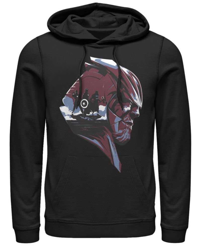Marvel Men's Avengers Endgame Thanos Helmet Scene, Pullover Hoodie