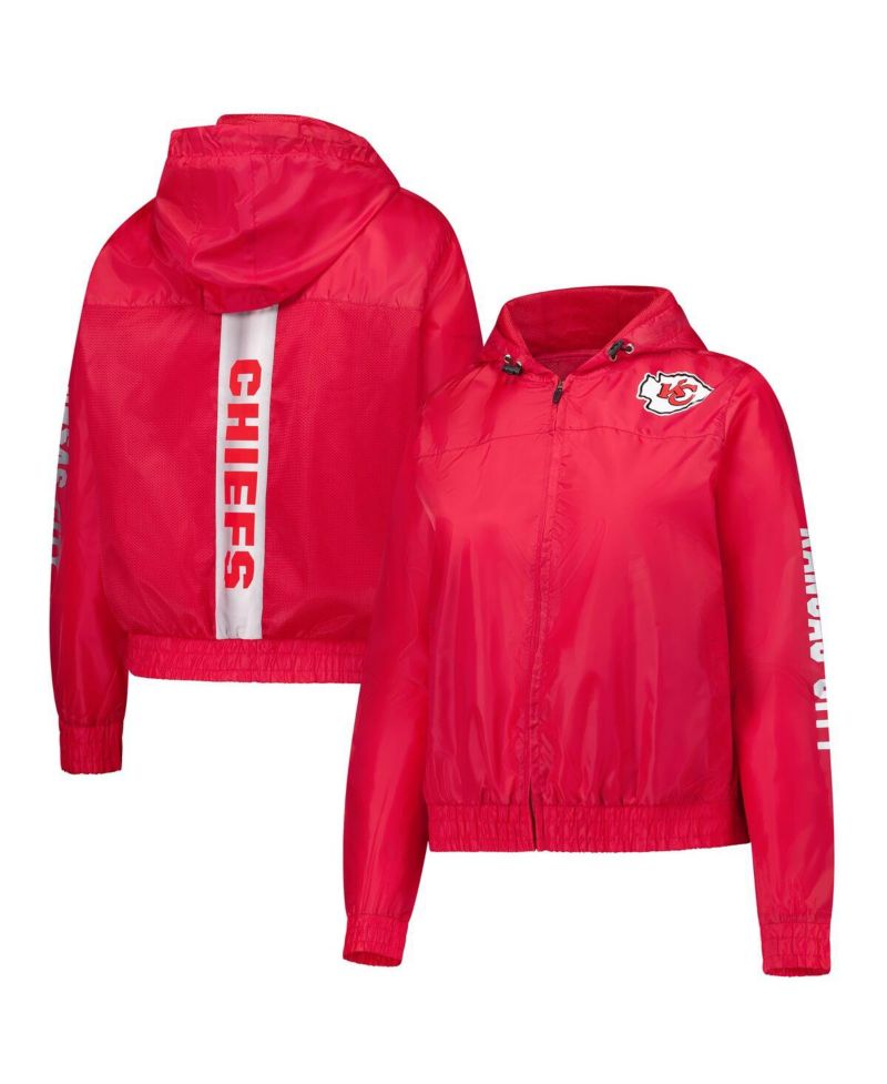 Women's Red Kansas City Chiefs Full Zip Hoodie Jacket