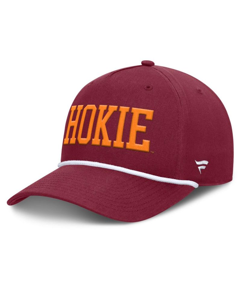 Men's Maroon Virginia Tech Hokies Foul Ball Rope Adjustable Hat