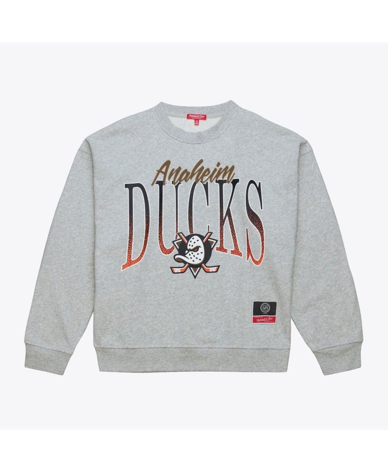 Women's Heather Gray Anaheim Ducks Hockey Night Sweatshirt
