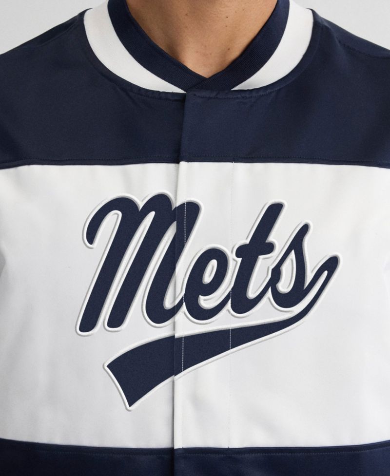 Men's New York Mets Iconic Satin Boxy-Cropped Jacket