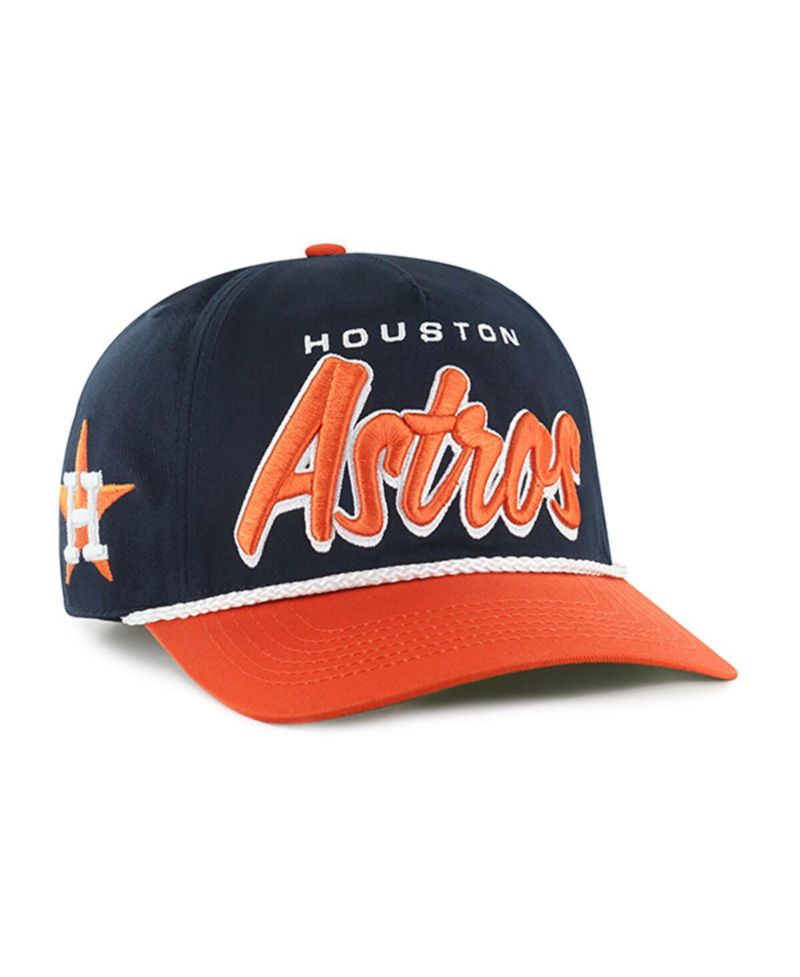 Men's Navy Houston Astros Drop shadow Rope Hitch Adjustable Hat