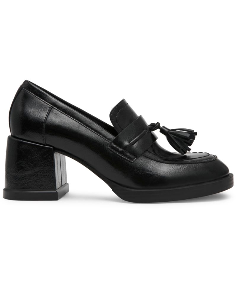 Women's Bettie Block Heel Tassel Loafer Pumps