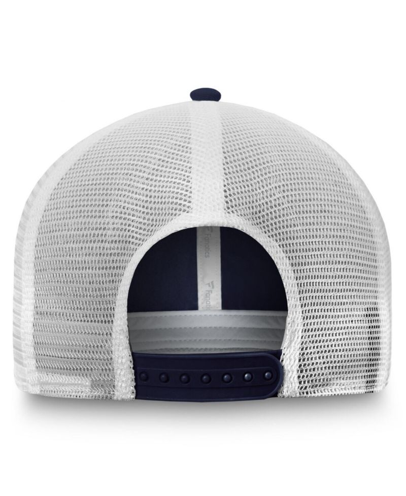 Men's Blue/White New York Rangers Core Primary Logo Trucker Adjustable Hat