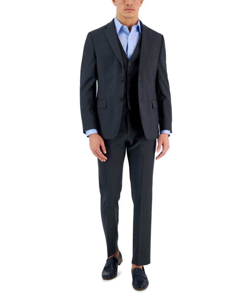 Men's Modern-Fit Wool TH-Flex Stretch Suit Separates Pant