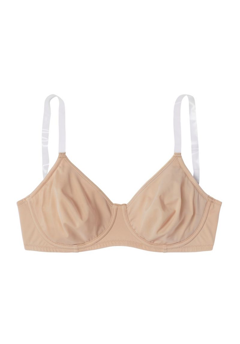 Women's Clear Strap Underwire Non-Padded T-Shirt Bra