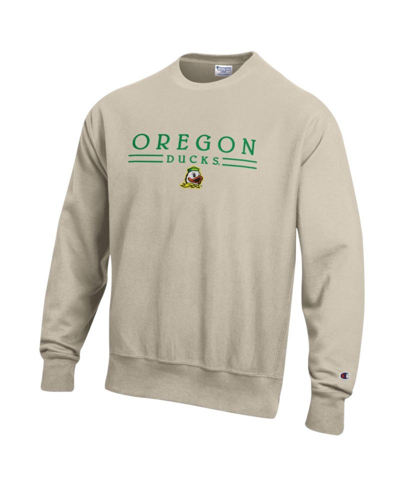 Men's Oregon Ducks Reverse Weave Crewneck Heavyweight Fleece-Lined Sweatshirt