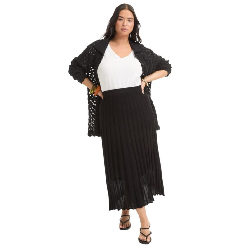 Women's June and Vie Pleated Midi Skirt