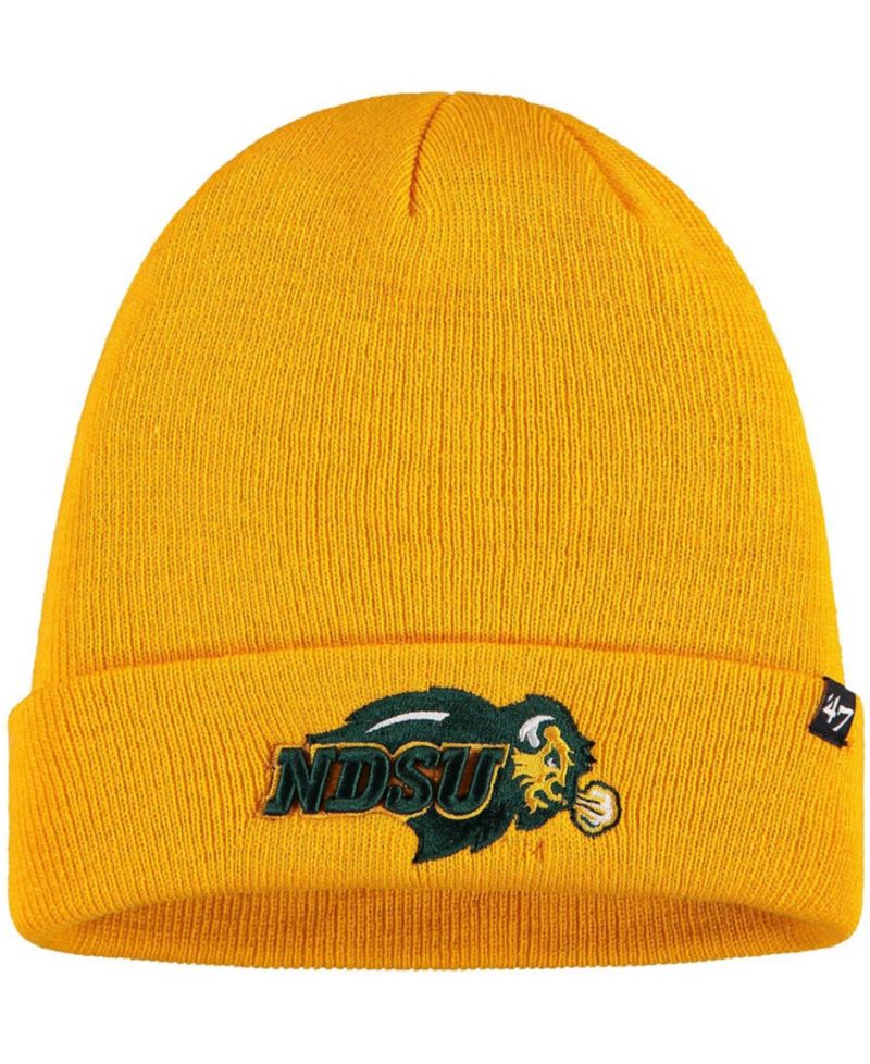 Men's Gold-Tone Ndsu Bison Raised Cuffed Knit Hat