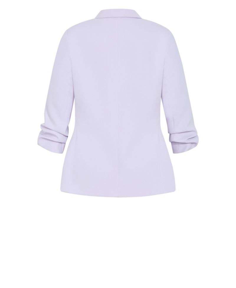 Plus Size Abbie Gathered Elbow Sleeves Blazer