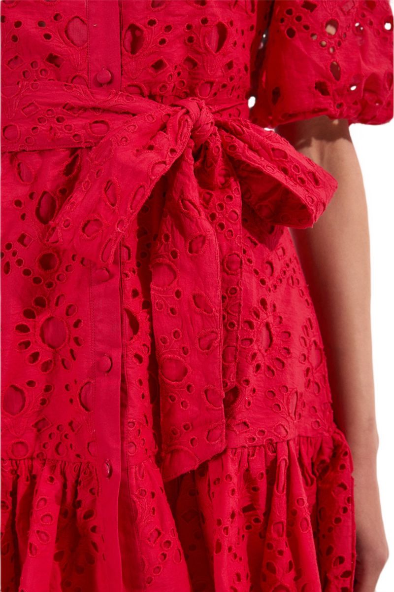 Women's Woven Tie Waist Mini Dress
