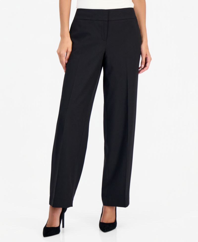 Women's Peak Lapel Wide-Leg Classic Fit Jacket and Pants, 2-Piece Set