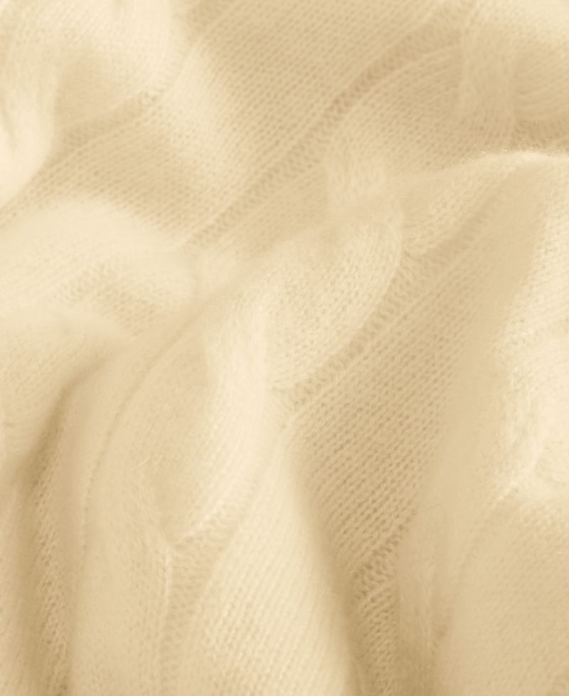 Petite Cable-Knit Crewneck 100% Cashmere Sweater