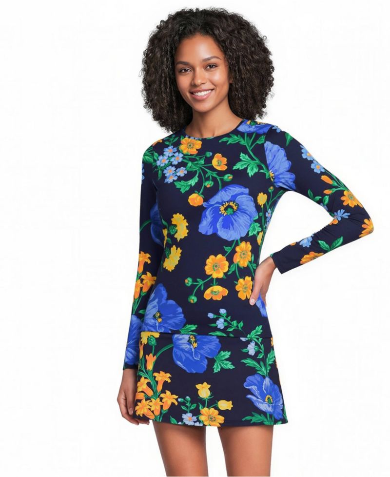 Women's SunShade UPF 50 Long Sleeve Rash Guard Swim Tee