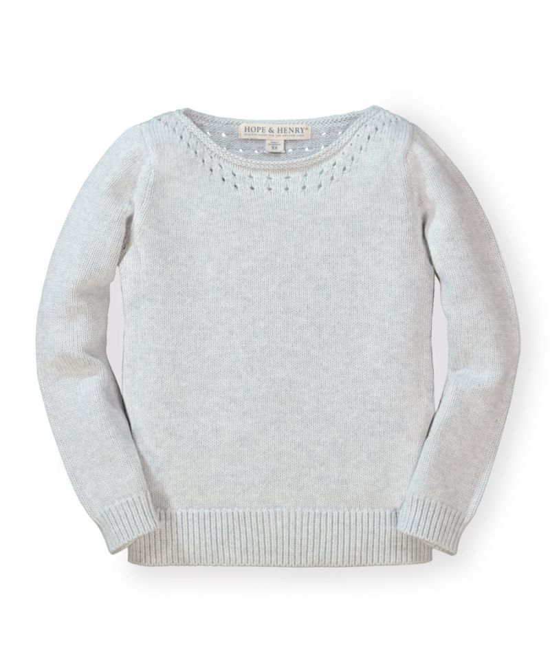 Baby Girls Hope and Henry Pointelle Detail Sweater