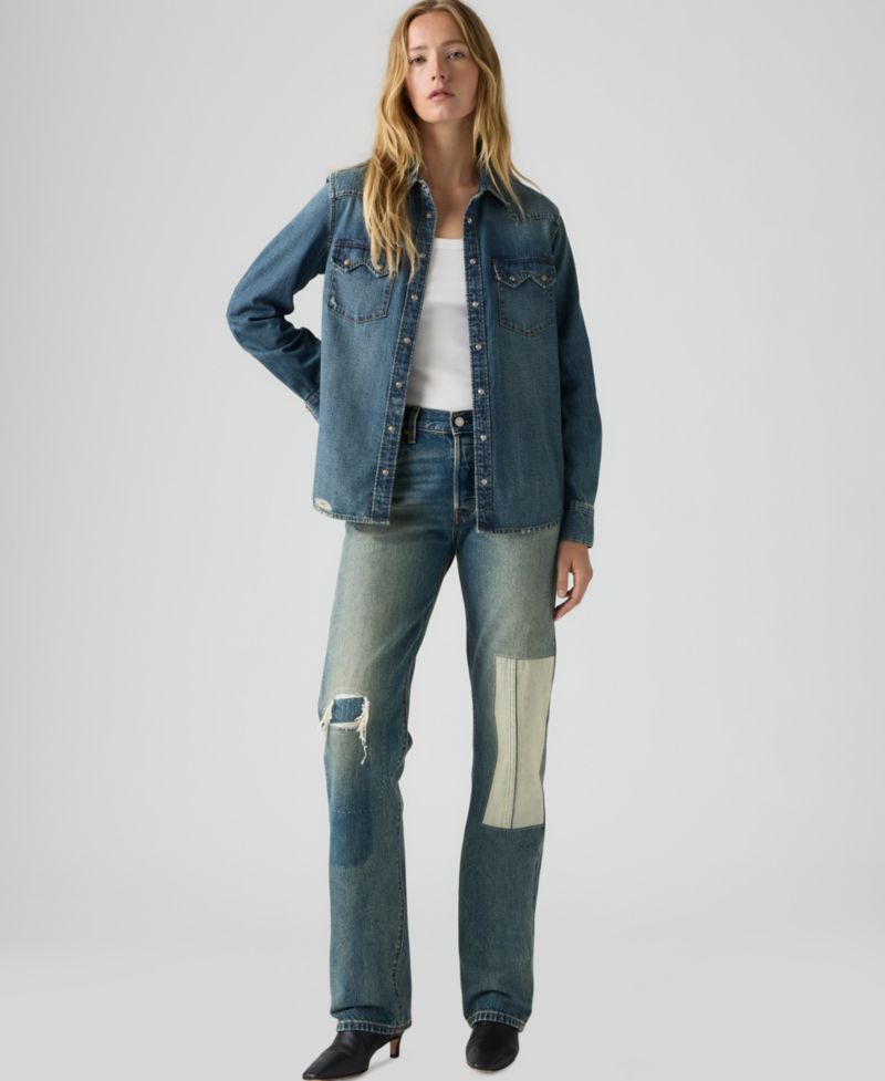 Premium Women's 501 90's Mid-Rise Straight-Fit Jeans