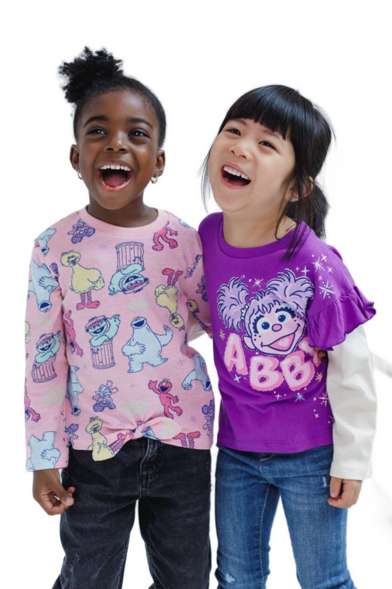 Toddler Girls (2T to 5T) 2-Pack Long Sleeve T-Shirts