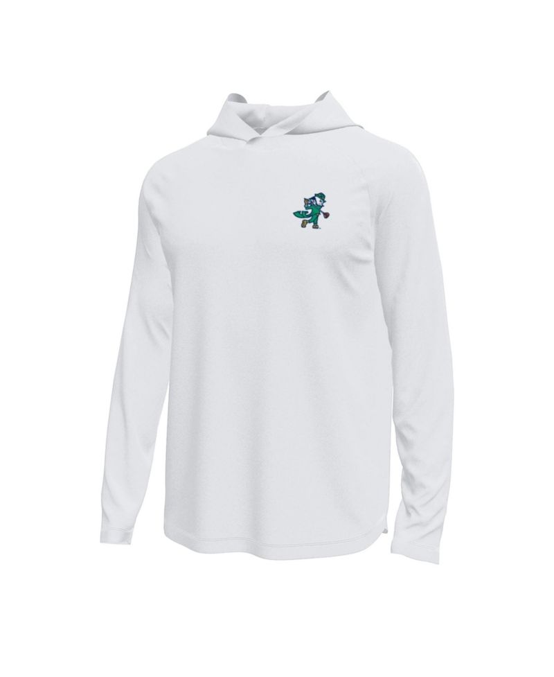 Men's White Notre Dame Fighting Irish Golf Tech Stretch Long Sleeve Hoodie