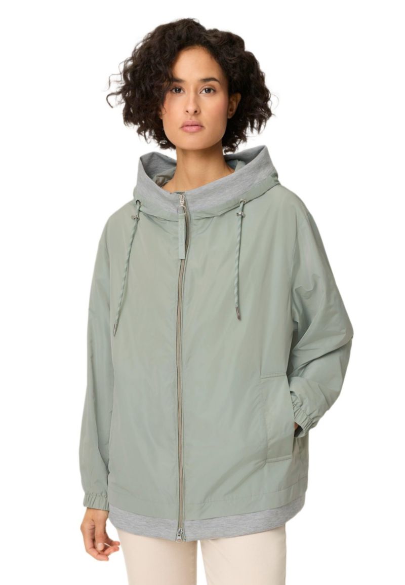 Women's Mixed Media Hooded Jacket