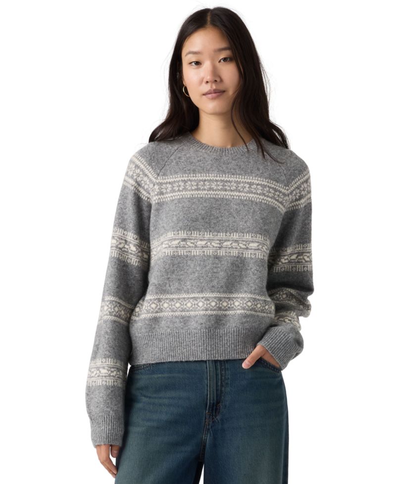 Coralie Fairisle V8 Средний Меланж Серый