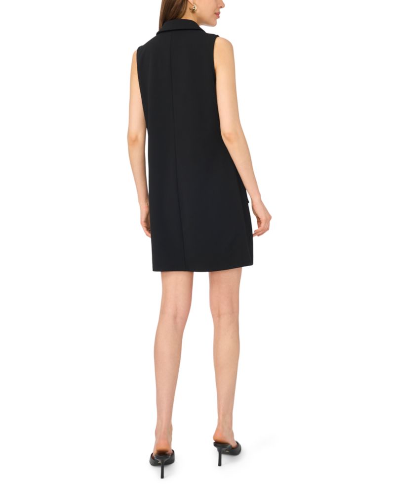 Women's Sleeveless Grommet Pocket Shift Dress