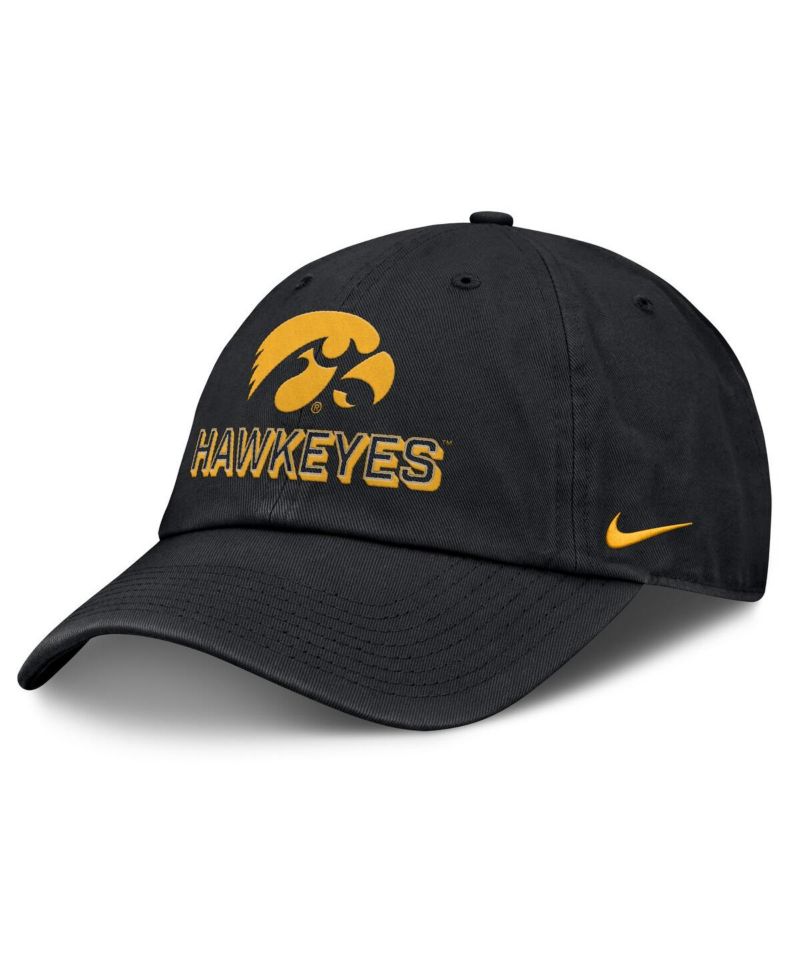 Men's Black Iowa Hawkeyes 2025 On-Field Club Adjustable Hat