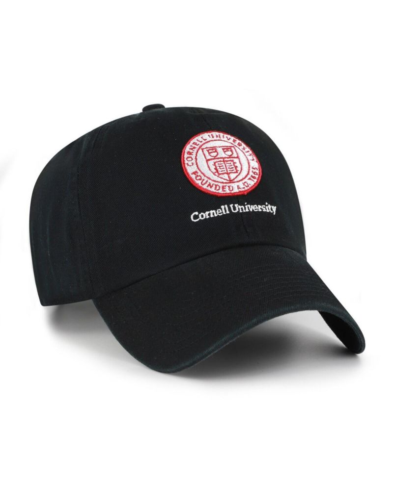 Men's Black Cornell Big Red Clean Up Adjustable Hat