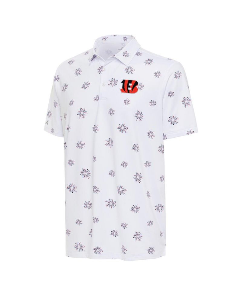 Men's White Cincinnati Bengals Fireworks Polo