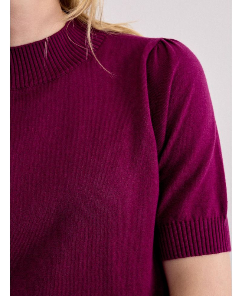 Women's Charmaine Mock Neck Short-Sleeve Sweater