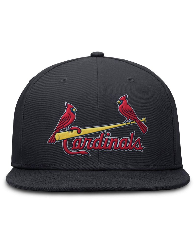Men's Navy St. Louis Cardinals Wordmark Dri-FIT Round Bill True Fitted Hat