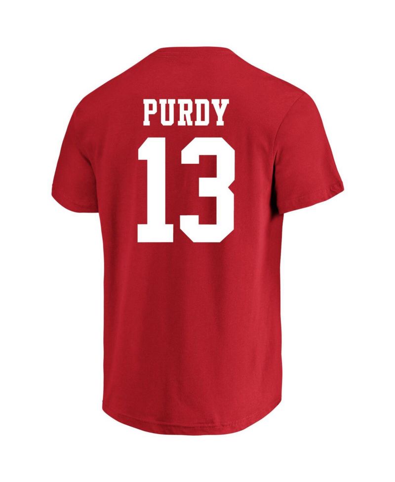 Men's Brock Purdy Scarlet San Francisco 49ers Big & Tall Player Name & Number T-Shirt