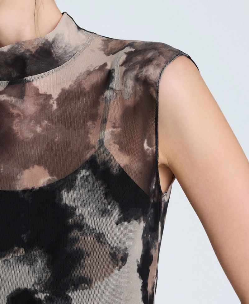 Women's Printed Mesh Interior Cami Tank