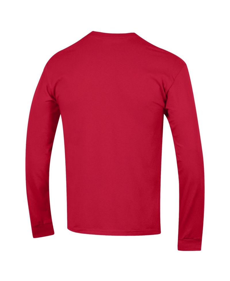 Men's Red Georgia Bulldogs Arch Over Logo 2-Hit Long Sleeve T-Shirt