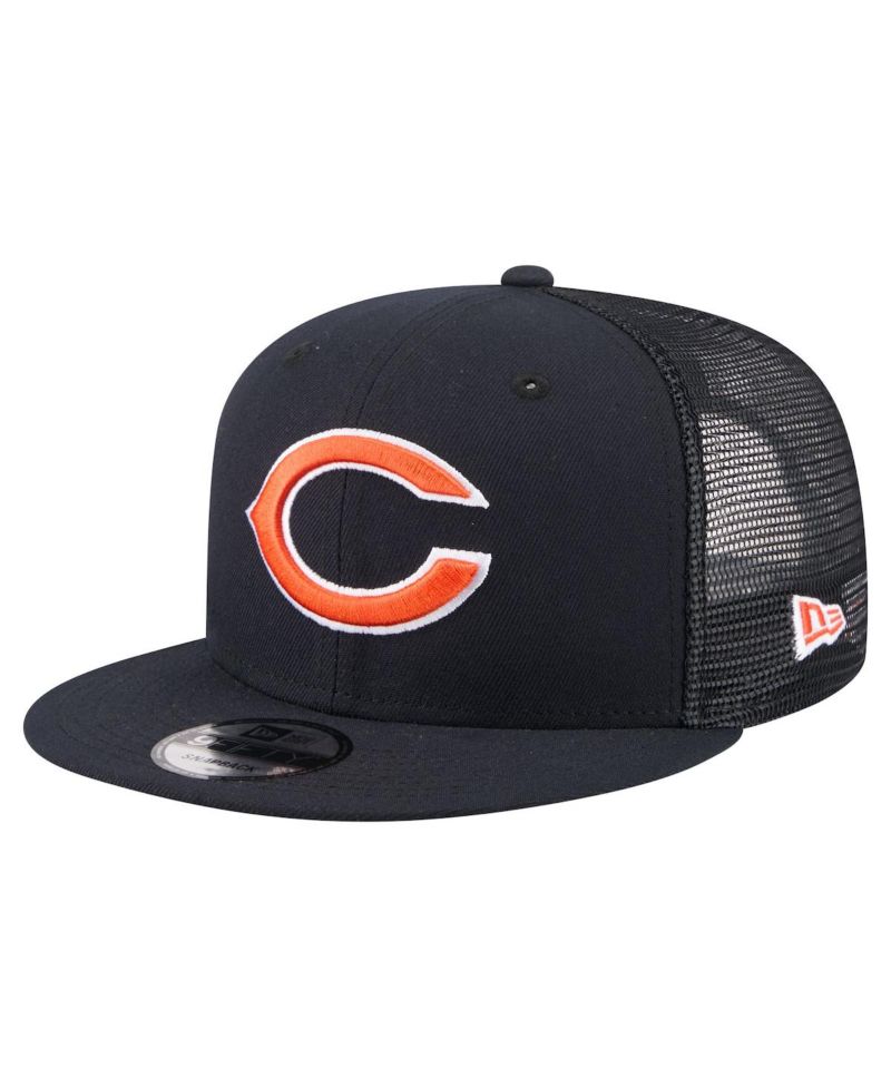 Men's Navy Chicago Bears Core Team 9FIFTY Trucker Snapback Hat
