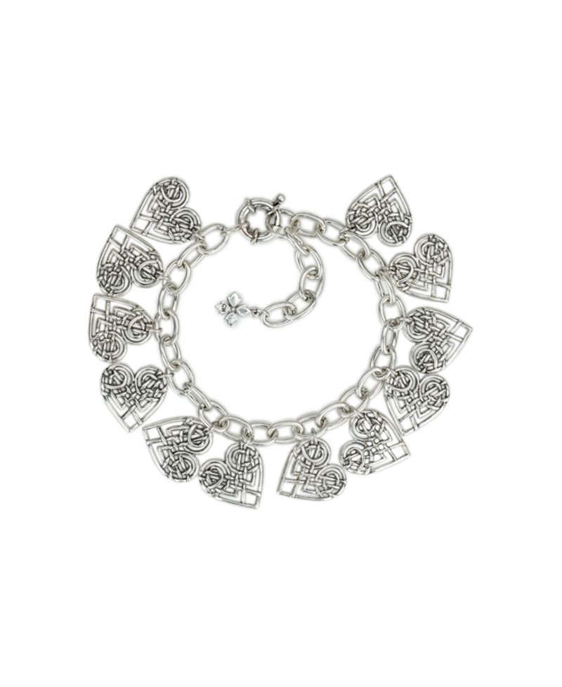 Scandinavian Knot Collection Heart Charm Bracelet