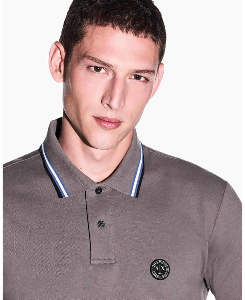 Men's Short Sleeves Pique Tipping Polo Shirt