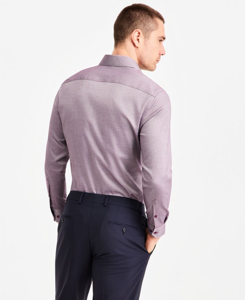 Ted Baker Men's Premium Non Iron Print Dress Shirt