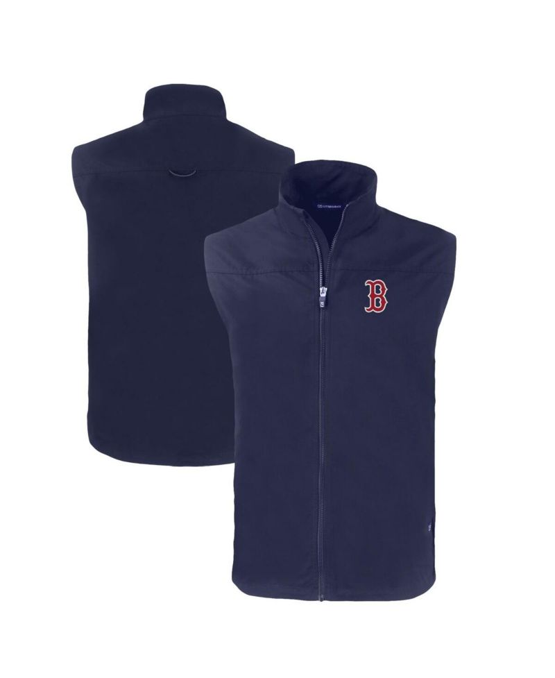 Men's Navy Boston Red Sox Charter Eco Full-Zip Vest