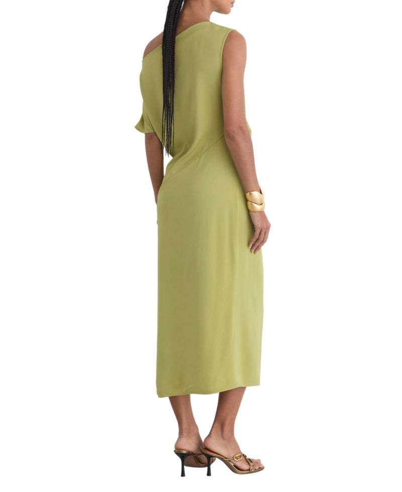 Women's Beth Asymmetric Tuck Detail Midi Dress