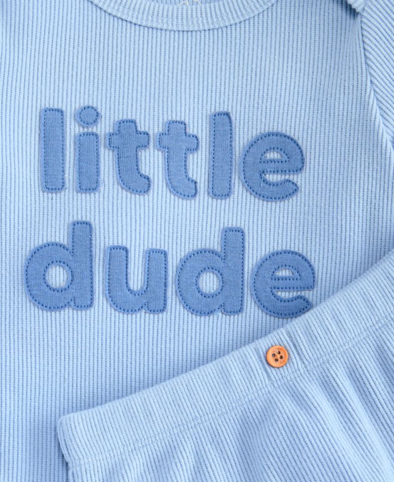 Baby Boys' 0M-24M Little Dude Bodysuit and Leggings, 2-Piece Set