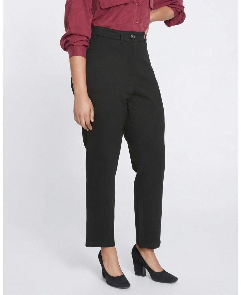 Plus Size Long Cigarette Ponte Pants