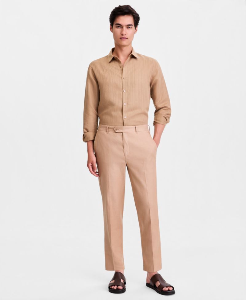 Мужские брюки из технологичной льняной смеси, эксклюзивные от Macy's