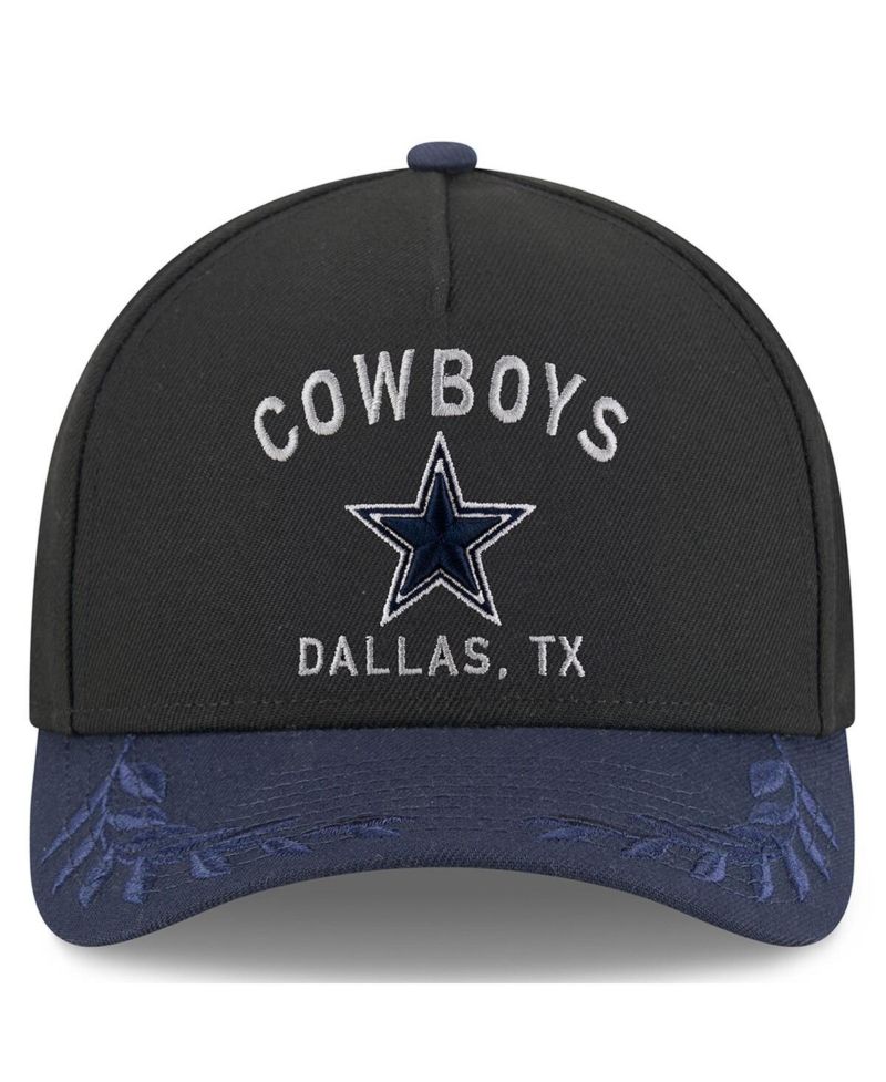 Men's Black/Navy Dallas Cowboys 2025 NFL Draft 9FORTY A-Frame M-Crown Adjustable Hat
