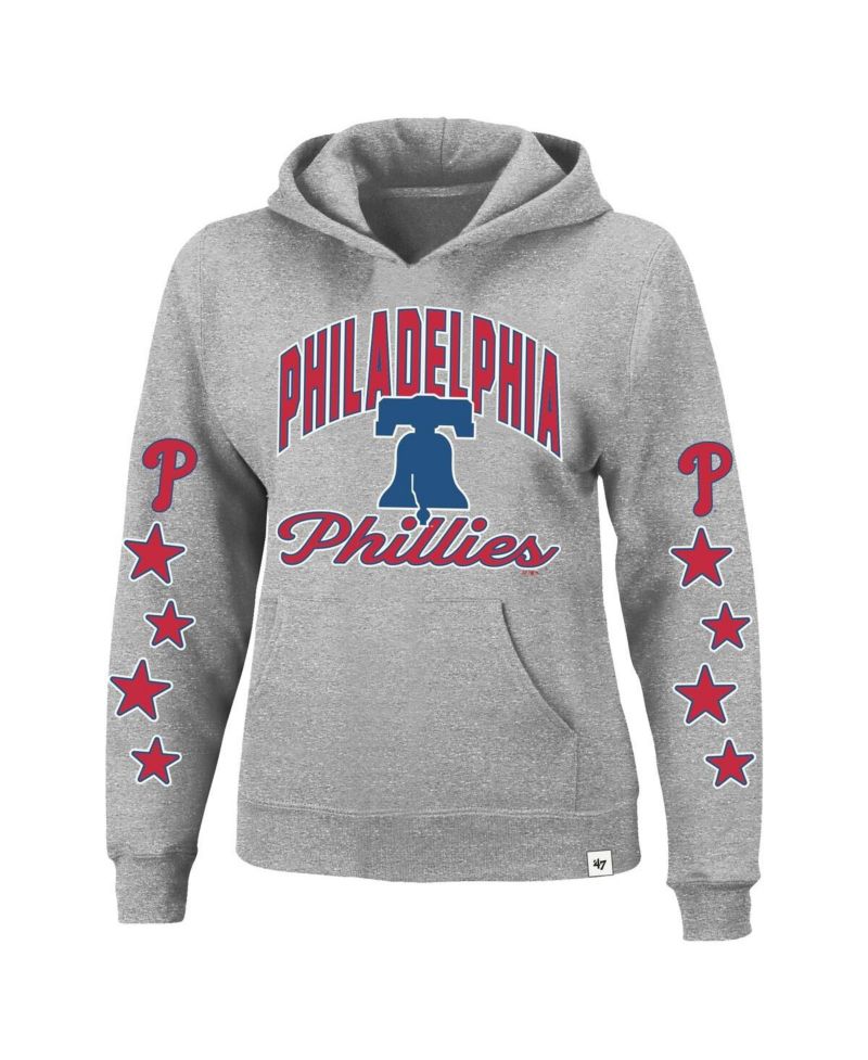 Women's Heather Gray Philadelphia Phillies Plus Size Starry Eye Hoodie
