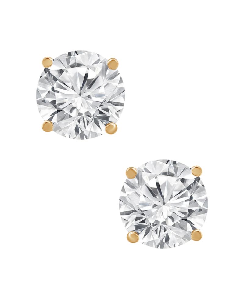 Certified Lab Grown Diamond Stud Earrings (4 ct. t.w.) in 14k White, Yellow or Rose Gold