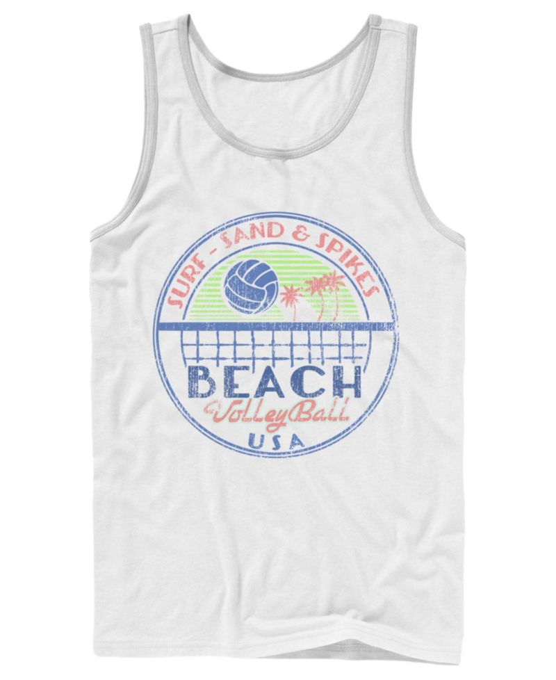 Men's Jupiter Sand and Sea Beach California USA Retro Graphic Tank Top