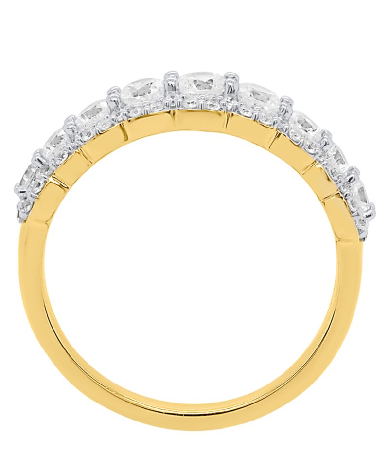 Lab-Grown Diamond Ring (1 ct. t.w.) in Sterling Silver or 14k Gold Plated Sterling Silver