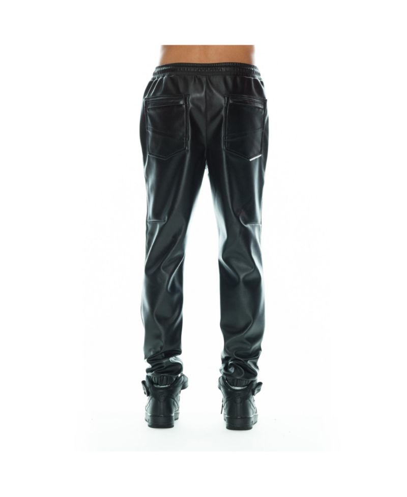 Men's Faux Leather Jogger