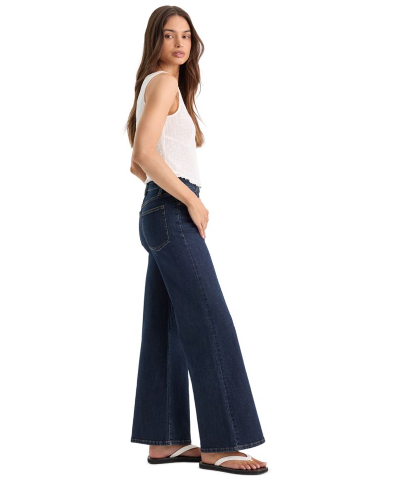 Women's Good Waist Palazzo Ankle High-Waisted Wide-Leg Jeans