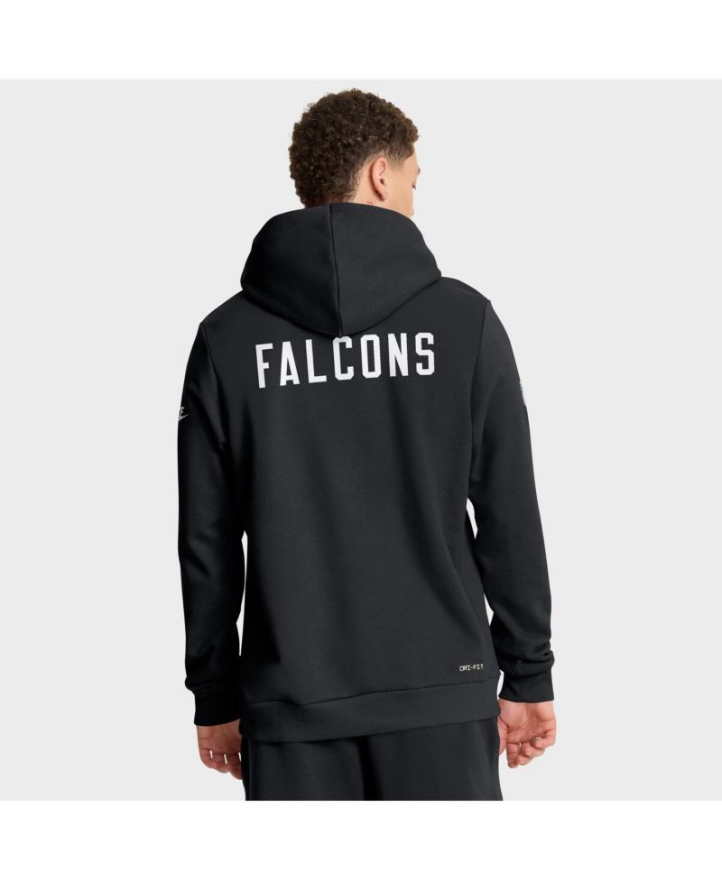 Men's Black Atlanta Falcons Sideline Offensive Set Play Performance Pullover Hoodie